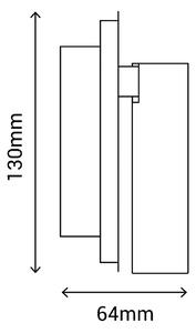Bílé nástěnné svítidlo SULION Milu, délka 13 cm