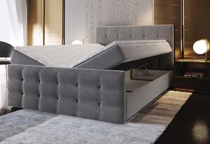 Čalouněná postel boxspring SAIMON + topper, 180x200, Soft 11