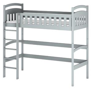 Dětská jednolůžková postel s horním spaním MAAIKE - 80x160, šedá