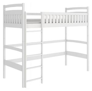 Dětská jednolůžková postel s horním spaním MAAIKE - 80x180, bílá