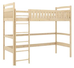 Dětská jednolůžková postel s horním spaním MAAIKE - 80x160, borovice