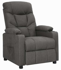 Polohovací křeslo tmavě šedé textil 339083