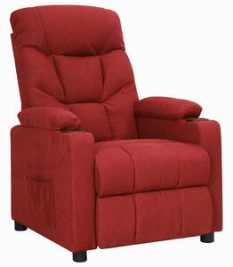 Polohovací křeslo vínové textil 339085