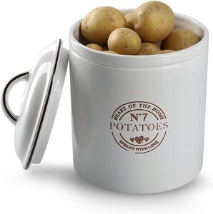Zeller Present Keramická dóza na brambory, s víkem, bílá CERAMIC, 2900ml