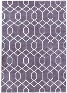 Breno Kusový koberec EFOR 3713 Violet, Fialová, Vícebarevné, 80 x 150 cm