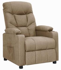 Polohovací křeslo taupe textil 339090