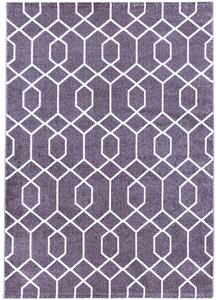Breno Kusový koberec EFOR 3713 Violet, Fialová, Vícebarevné, 200 x 290 cm