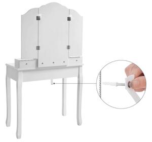 Vasagle Toaletní stolek RDT28WT 80x40x137 cm
