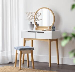 Vasagle Toaletní stolek Světlé přírodní dřevo