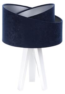 Designová stolní lampa Rijeka, modrá/stříbrná