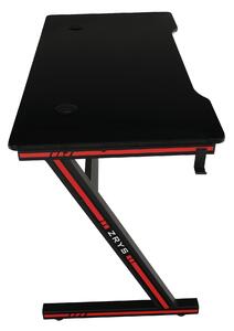 Herní stůl / počítačový stůl, černá / červená, MACKENZIE 120cm