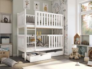 Dětská postel se šuplíky KARIN - 80x200, bílá
