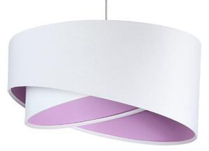 Designová závěsná lampa Miami, bílá/fialová