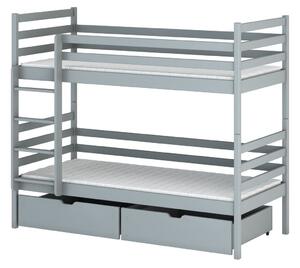 Dětská postel se šuplíky GABRIELA - 80x160, šedá