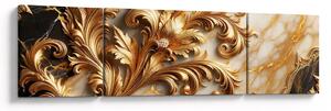 Obraz - Mramor se zlatem (170x50 cm)