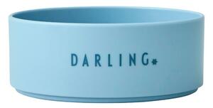 Světle modrá dětská miska Design Letters Mini Darling, ø 11 cm