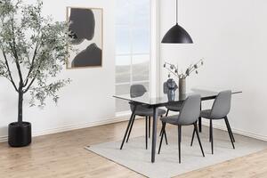 Designová jídelní židle Alphonsus světlešedá / černá