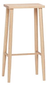 Barová stolička z dubového dřeva v přírodní barvě (výška sedáku 72 cm) Folk – Hübsch