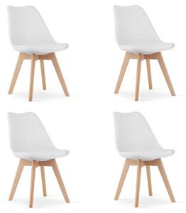 Židle Valora MARK bílá x4 | 4dílná sada bílých židlí pro stylové sezení