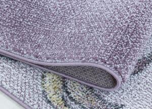 Breno Kusový koberec FUNNY 2102 Violet, Fialová, Vícebarevné, 120 x 170 cm