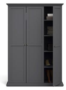 Tmavě šedá šatní skříň 139x201 cm Paris - Tvilum