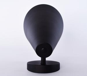 Černé nástěnné svítidlo SULION Lisboa, výška 16 cm