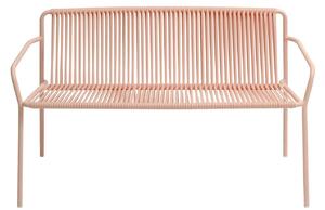 Pedrali Růžová kovová zahradní lavice Tribeca 3666 120 cm