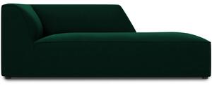 Zelená sametová lenoška MICADONI Ruby 181 cm, pravá