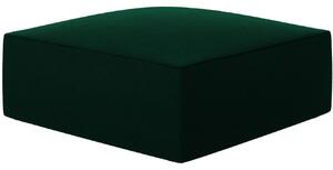 Zelená sametová podnožka MICADONI Ruby 93 x 93 cm