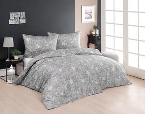 Povlečení Vločka šedá bavlna deluxe 1x140x200,1x70x90 Matějovský
