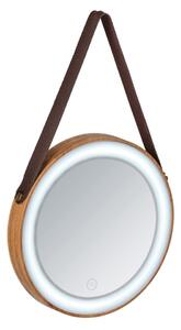Nástěnné zrcadlo s LED osvětlením Wenko Usini, ø 21 cm