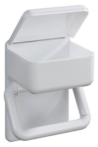 Bílý držák na toaletní papír s úložným prostorem Maximex Hold