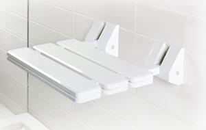 Erga Handicap PRO, nástěnné sedátko do sprchy se sklápěním 320x328 mm, bílá, ERG-07623