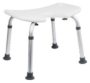 BISK Erga Handicap PRO, obdélníková židle do sprchy 485x465x535 mm, bílá, ERG-07640