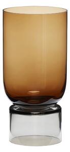 Oranžová skleněná váza Hübsch Amber, výška 32 cm