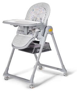 Kinderkraft - Dětská jídelní židle 2v1 LASTREE šedá AG0320