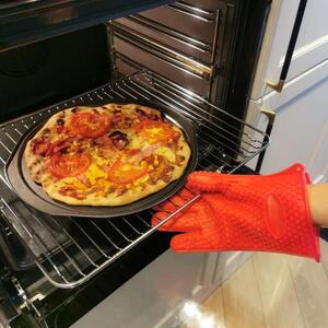 KIK KX5214 Silikonová kuchyňská rukavice červená