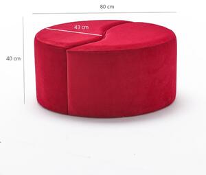 Atelier del Sofa Taburet Alis Puf - Red, Červená