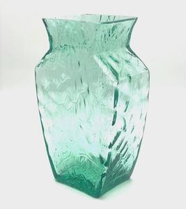 Floriánova huť Váza s optikou beryl