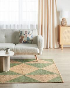 Jutový koberec 160 x 230 cm béžový/zelený CALIS