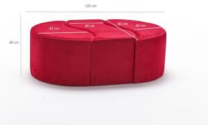 Atelier del Sofa Taburet Alya Puf - Red, Červená