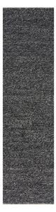 Tmavě šedý vlněný běhoun Flair Rugs Minerals, 60 x 230 cm