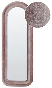 Nástěnné sametové zrcadlo 60 x 160 cm růžové CULAN