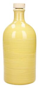 Žlutá keramická láhev na olej Brandani Maiolica, 500 ml