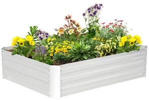 Vyvýšený záhon Outsunny z oceli, zahradní truhlík pro skleníky, květinový box stohovatelný, truhlík pro zeleninu 120x90x30cm na zahradní balkon, truhl