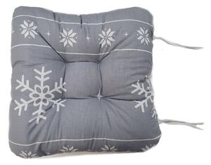 Písecké lůžkoviny Sedák na židli - Vánoční šedý