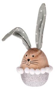 Šedá dřevěná velikonoční dekorace Dakls Bunny