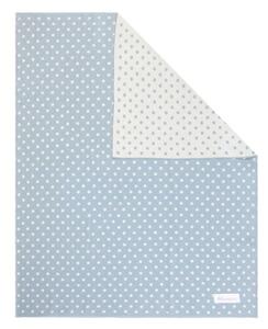 Modro-bílá bavlněná dětská deka Kindsgut Dots, 80 x 100 cm