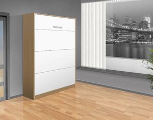 Sklápěcí postel VS 1054 P - 200x140cm barva lamina: Buk/ bílá, standardní