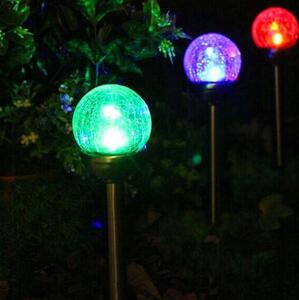 BERGE 4x LED RGB GLASS solární zahradní lampa